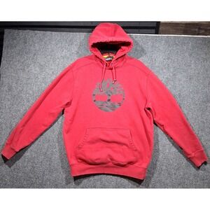 Timberland‎ Mens Black Tree Red Hoodie Sweatshirt Size XL Long Sleeve